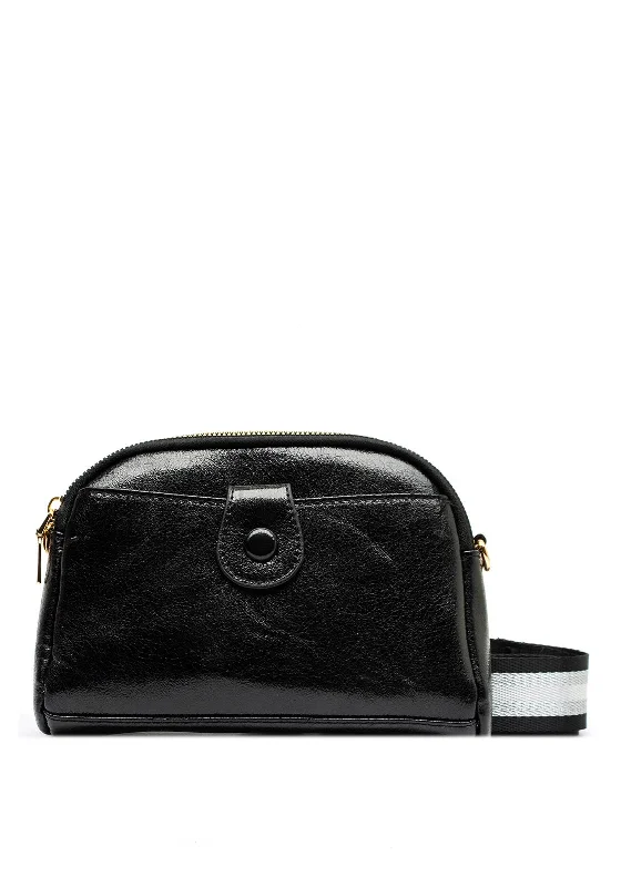 Vintage - inspired men's crossbody bag with a distressed finishVintage - inspired men's crossbody bag with a distressed finishZen Collection Metallic Stripe Strap Crossbody Bag, Black Vintage - inspired men's crossbody bag with a distressed finishVintage - inspired men's crossbody bag with a distressed finishZen Collection Metallic Stripe Strap Crossbody Bag, Black