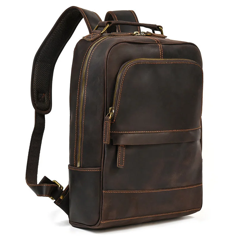 Men's smart backpack with integrated tracking device for securityBriefcases with ergonomic handles and strapsRetro Genuine Leather Backpack Men's Large-capacity Student First Layer Cowhide Travel Men's smart backpack with integrated tracking device for securityBriefcases with ergonomic handles and strapsRetro Genuine Leather Backpack Men's Large-capacity Student First Layer Cowhide Travel