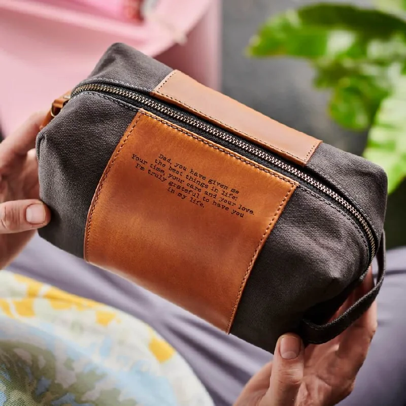 TSA - compliant travel bag with built - in combination lock for airport securityTSA - compliant travel bag with built - in combination lock for airport securitySecret Message Canvas Leather Panel Wash Bag TSA - compliant travel bag with built - in combination lock for airport securityTSA - compliant travel bag with built - in combination lock for airport securitySecret Message Canvas Leather Panel Wash Bag