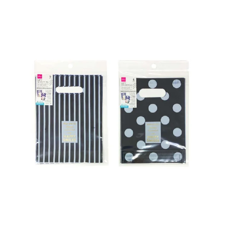 Clear Plastic Handle Bag with Bottom Gusset 21cm x 16cm x 6cm