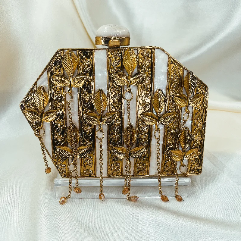 Vintage - style beaded evening bag with an art - deco patternALIYA Clutch