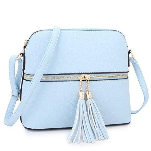 Lightweight nylon crossbody bag with a floral print for spring outingsTassel Crossbody Bag Lightweight nylon crossbody bag with a floral print for spring outingsTassel Crossbody Bag