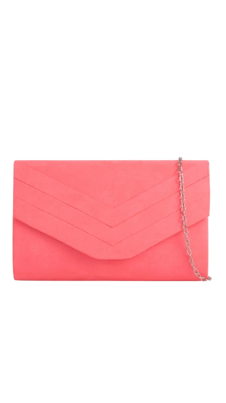 Miniature evening bag with a fold - over clasp for a compact optionAria Clutch- Neon Fuchsia Miniature evening bag with a fold - over clasp for a compact optionAria Clutch- Neon Fuchsia