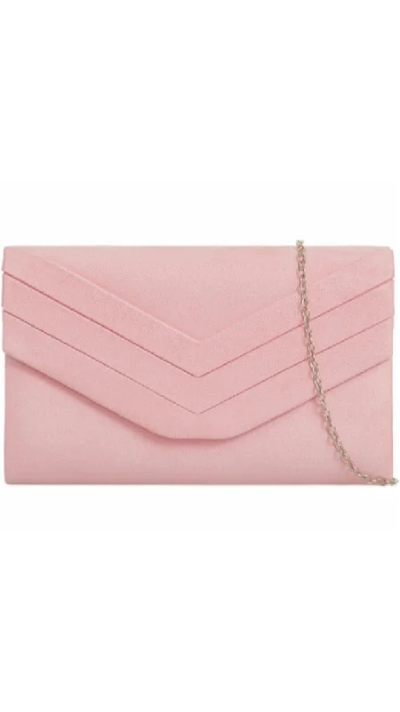 Mother - of - pearl clutch with a delicate sheenAria Clutch -Pink