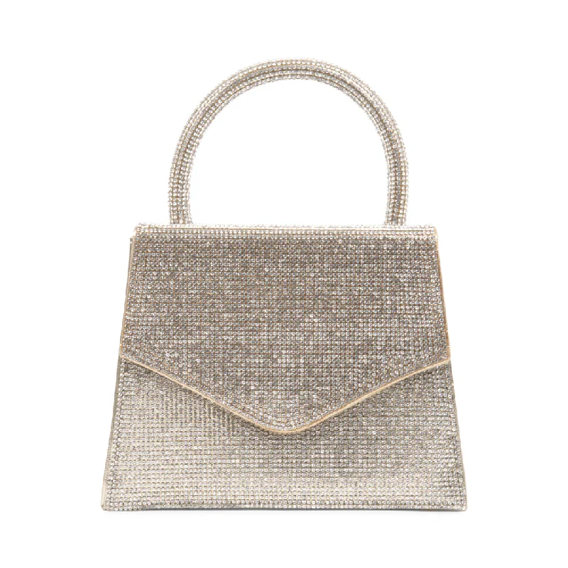 Clutch with a built - in mirror and compact for on - the - go touch - upsBAMINA-L GOLD Clutch with a built - in mirror and compact for on - the - go touch - upsBAMINA-L GOLD