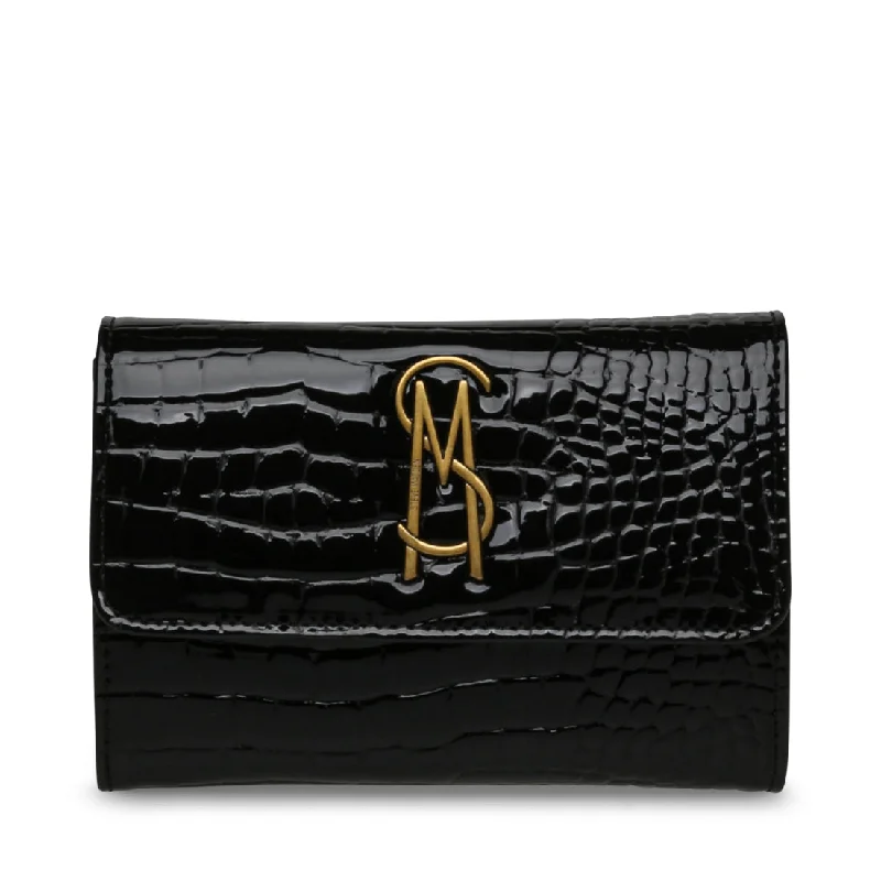 Clutch with a built - in mirror and compact for on - the - go touch - upsBASHA-W BLACK MULTI Clutch with a built - in mirror and compact for on - the - go touch - upsBASHA-W BLACK MULTI