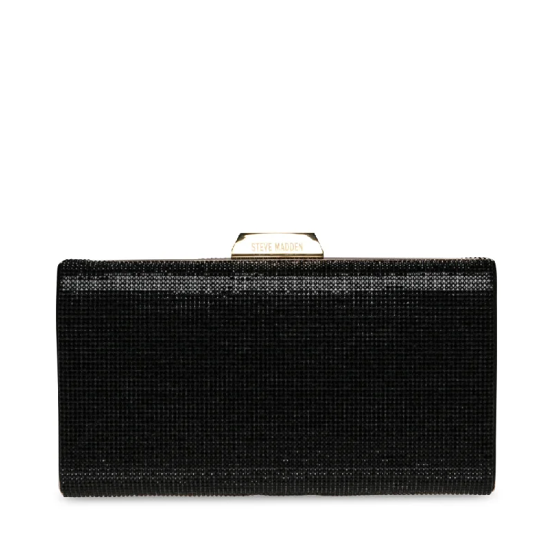 Metallic leather evening bag with a textured finishBCAPSOL BLACK
