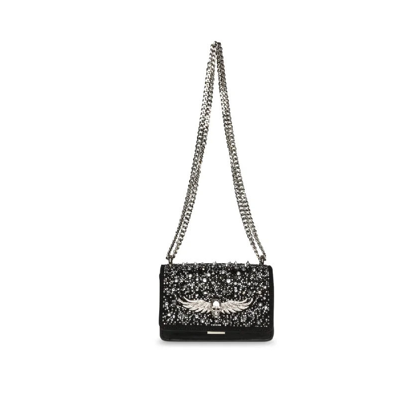 Silk crossbody bag with a delicate print for a feminine touchBCONCERT BLACK MULTI
