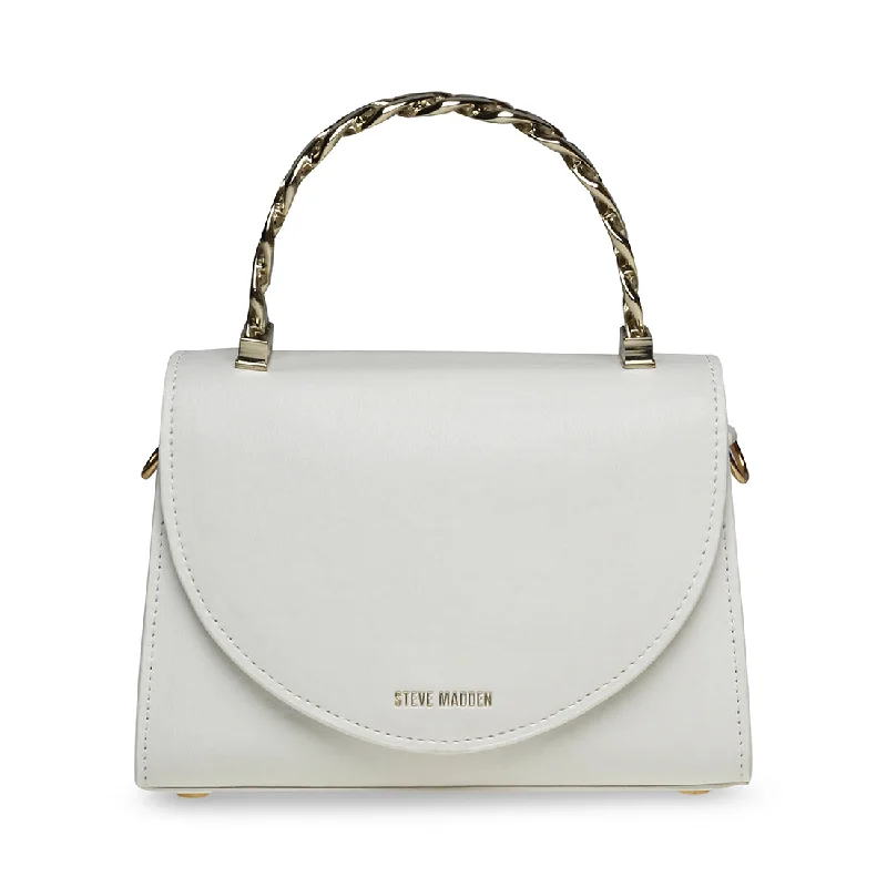 Faux fur crossbody bag with a soft and fluffy texture for winterBDAINTY WHITE
