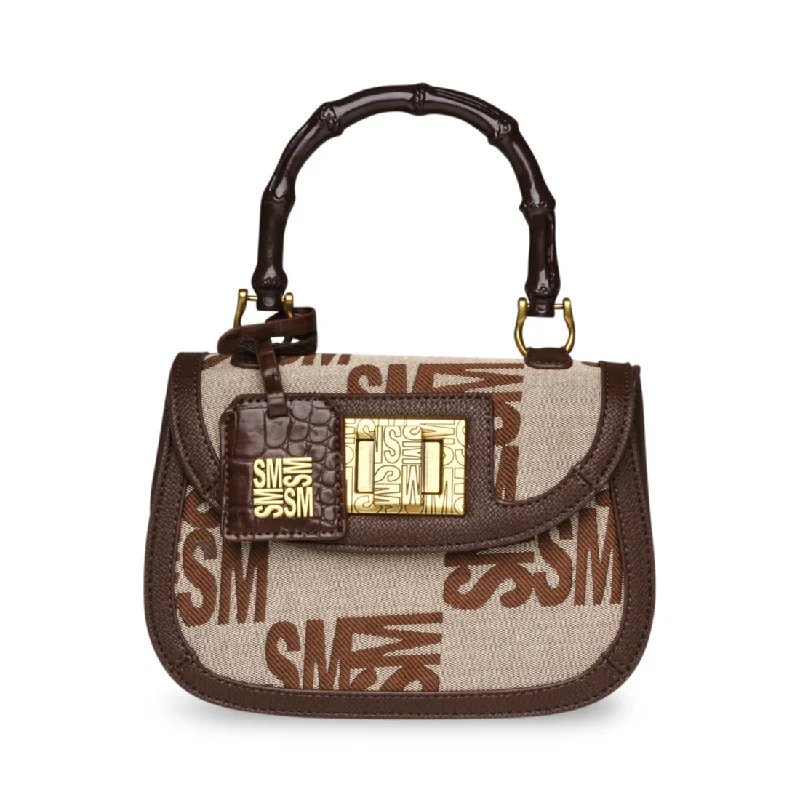 Plus - size crossbody bag with a roomy interior for carrying essentialsBEMLEN BROWN MULTI Plus - size crossbody bag with a roomy interior for carrying essentialsBEMLEN BROWN MULTI