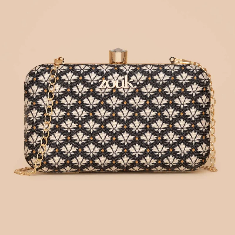 Vintage - style beaded evening bag with an art - deco patternBidri Kaiser Clutch