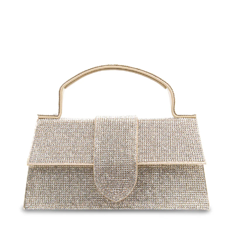 Leather evening bag with a gold - plated chain strap for a sophisticated lookBJACQUES GOLD Leather evening bag with a gold - plated chain strap for a sophisticated lookBJACQUES GOLD