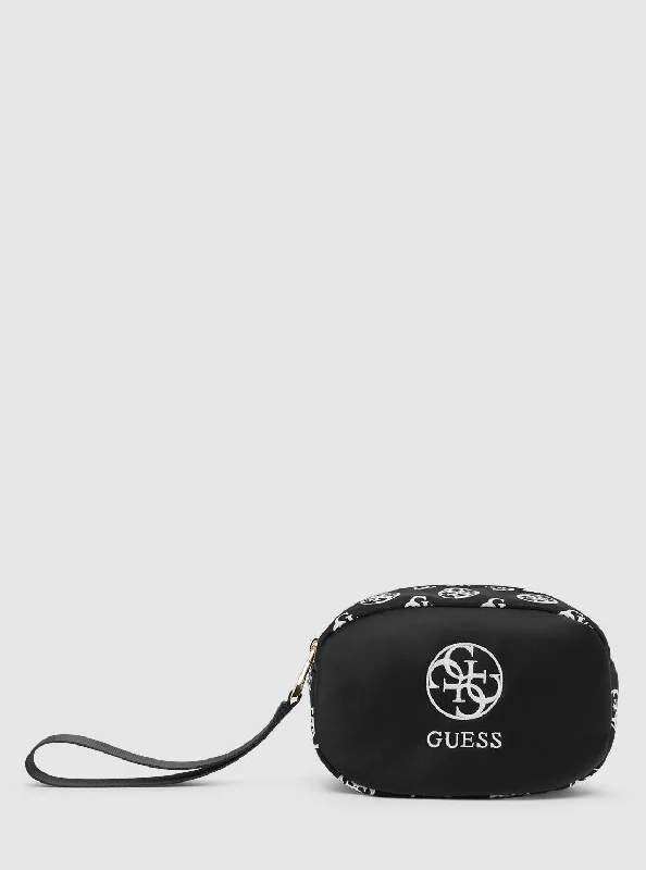 Lace - covered clutch for a romantic and feminine lookBlack Pouch Bag