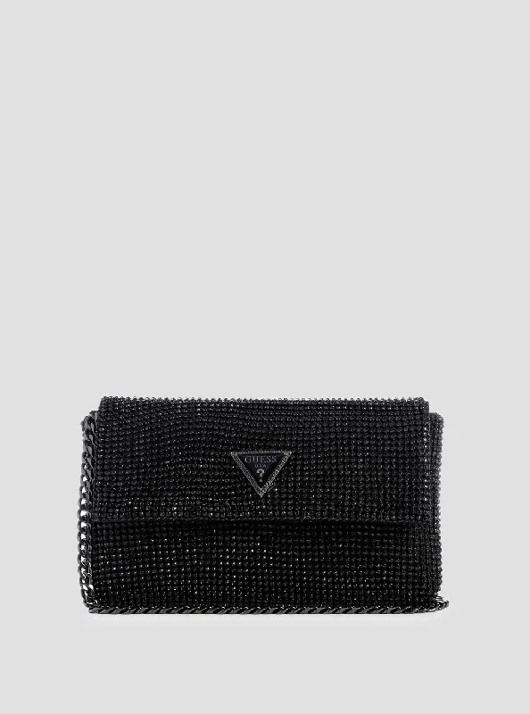 Vintage - style beaded evening bag with an art - deco patternBlack Zalina Clutch Bag Vintage - style beaded evening bag with an art - deco patternBlack Zalina Clutch Bag