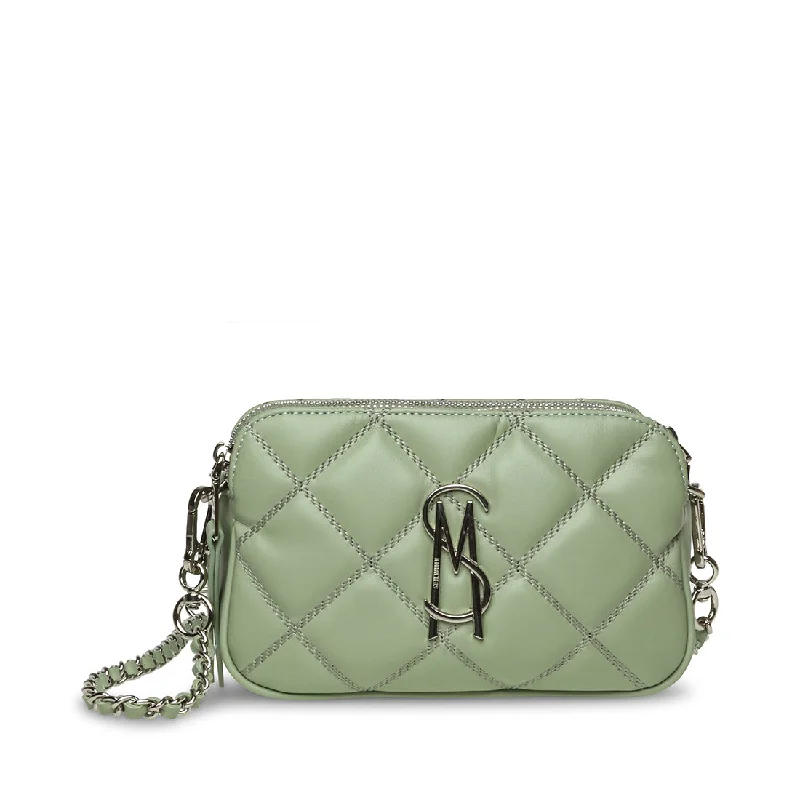 Silk crossbody bag with a delicate print for a feminine touchBMARVIS GREEN