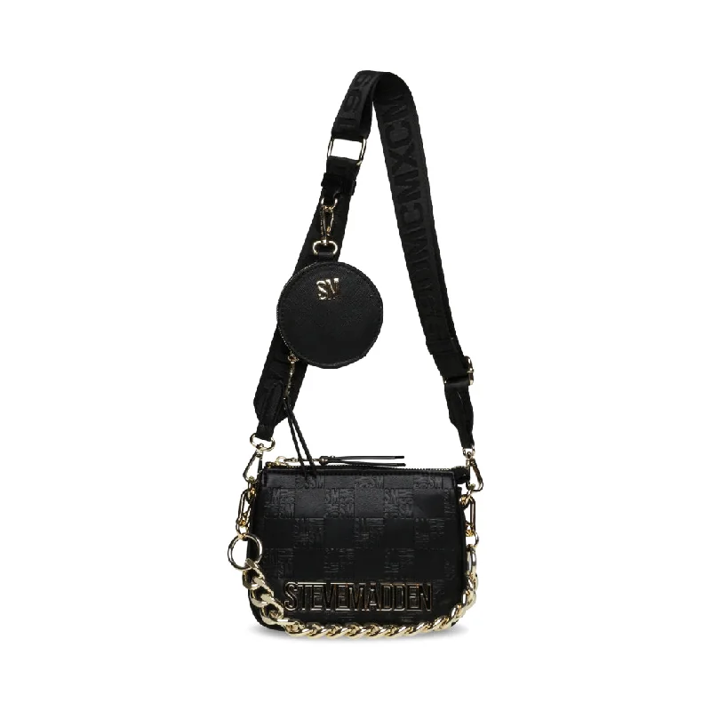Canvas crossbody bag with a patchwork design for a casual and artsy feelBMINIROY BLACK MULTI Canvas crossbody bag with a patchwork design for a casual and artsy feelBMINIROY BLACK MULTI