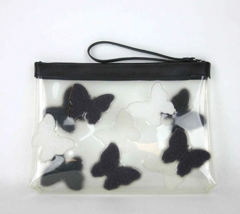 Women's satin clutch with a beaded flower accent for a glamorous eveningBOTTEGA VENETA Women's clear Wristlet Clutch Bag Butterfly Women's satin clutch with a beaded flower accent for a glamorous eveningBOTTEGA VENETA Women's clear Wristlet Clutch Bag Butterfly