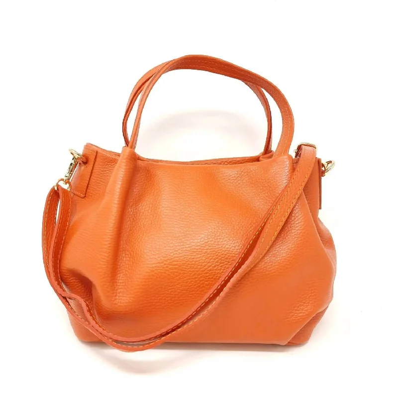 Brooke Leather Bag In Orange