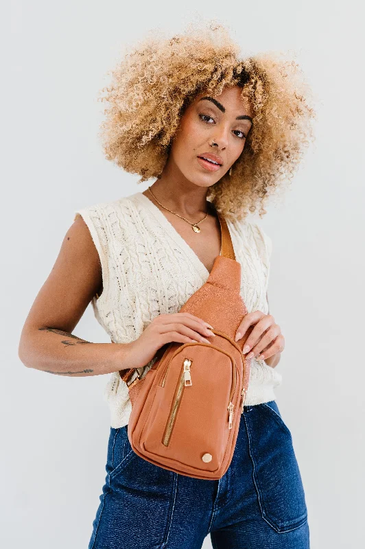 Silk crossbody bag with a delicate print for a feminine touchCamry Sling Crossbody