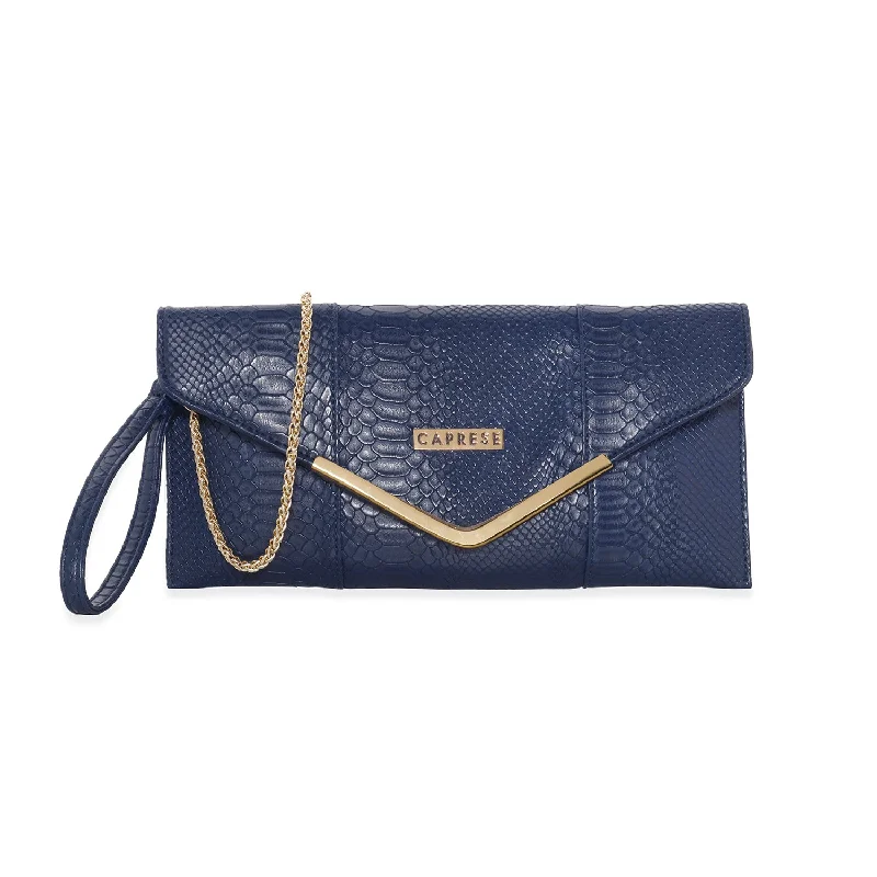Patent leather clutch with a modern, minimalist designCaprese Dana Clutch Medium Midnight Blue Patent leather clutch with a modern, minimalist designCaprese Dana Clutch Medium Midnight Blue