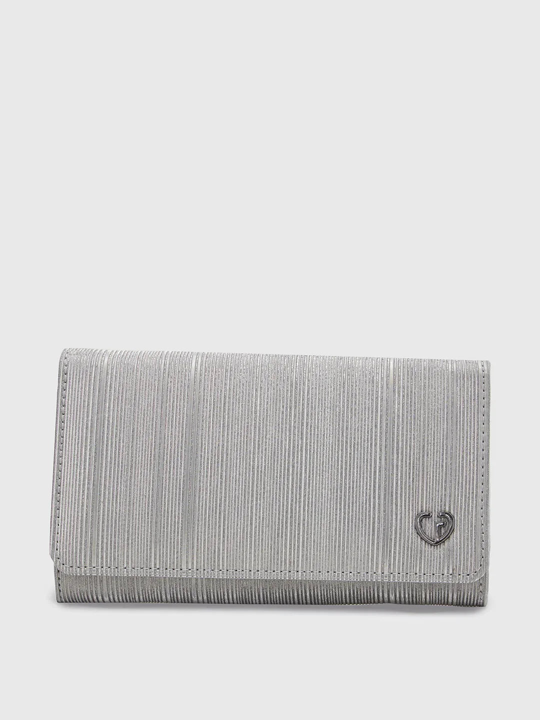 Two - tone clutch with a contrast color lining for added styleCaprese Party Bluma Clutch Medium Gunmetal Two - tone clutch with a contrast color lining for added styleCaprese Party Bluma Clutch Medium Gunmetal
