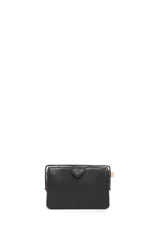 Sequined clutch in a metallic color for a party lookCarrington Clutch in Black Textured Leather Sequined clutch in a metallic color for a party lookCarrington Clutch in Black Textured Leather