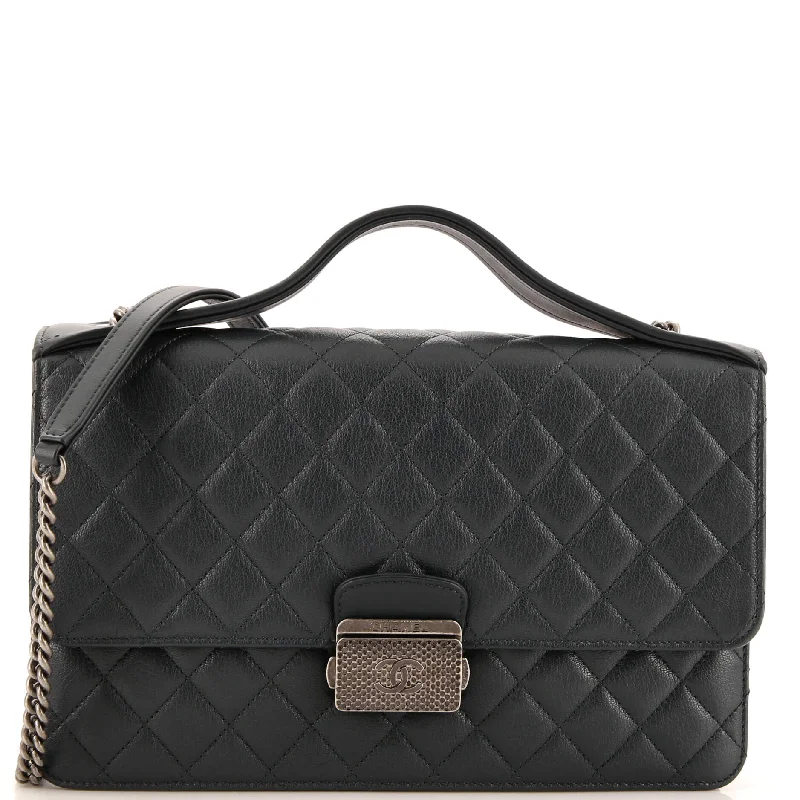 CC University Flap Bag Quilted Goatskin Medium