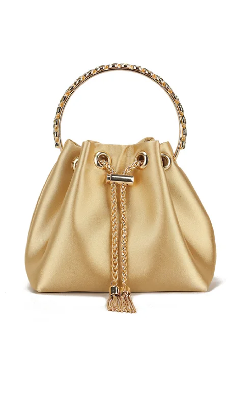 Patent leather clutch with a modern, minimalist designDani Clutch- Gold