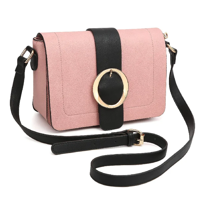 Metallic crossbody bag with a glittery finish for evening partiesConcise Style Buckle Gold-Tone Ring Crossbody Bag Metallic crossbody bag with a glittery finish for evening partiesConcise Style Buckle Gold-Tone Ring Crossbody Bag