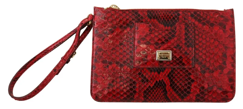 Floral - printed clutch for a spring or summer eveningDolce & Gabbana Elegant Leather Ayers Snake Women's Clutch Floral - printed clutch for a spring or summer eveningDolce & Gabbana Elegant Leather Ayers Snake Women's Clutch