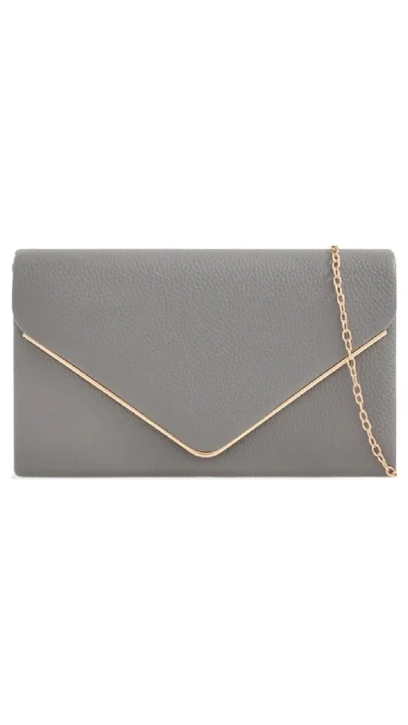 Velvet clutch with a tassel detail for a bohemian - chic styleDonna Clutch- Charcoal