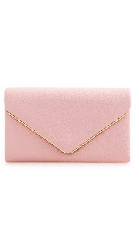 Geometric - shaped evening bag for a contemporary aestheticDonna Clutch- Dusty Pink