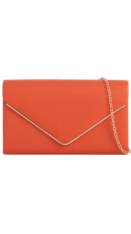 Monogrammed clutch as a personalized evening accessoryDonna Clutch- Orange