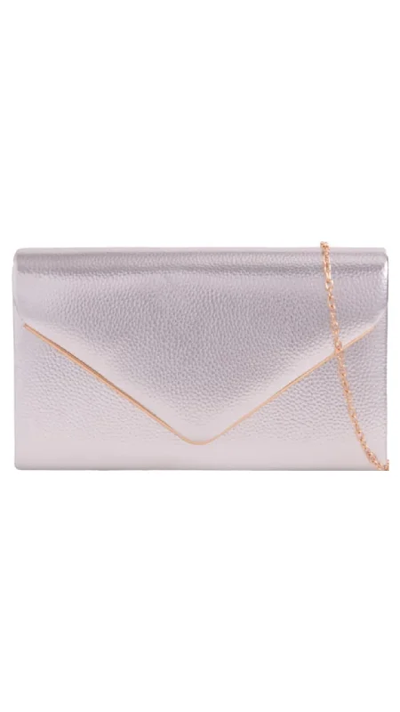 Monogrammed clutch as a personalized evening accessoryDonna Clutch- Silver