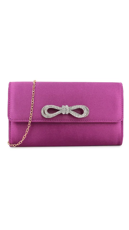 Miniature evening bag with a fold - over clasp for a compact optionEllen Clutch- Purple Miniature evening bag with a fold - over clasp for a compact optionEllen Clutch- Purple