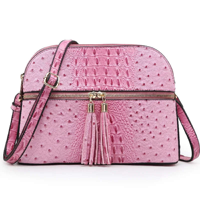 Color - blocked crossbody bag with bold hues for a fashion statementFashion Embossed Pattern Tassel Crossbody Bag Color - blocked crossbody bag with bold hues for a fashion statementFashion Embossed Pattern Tassel Crossbody Bag
