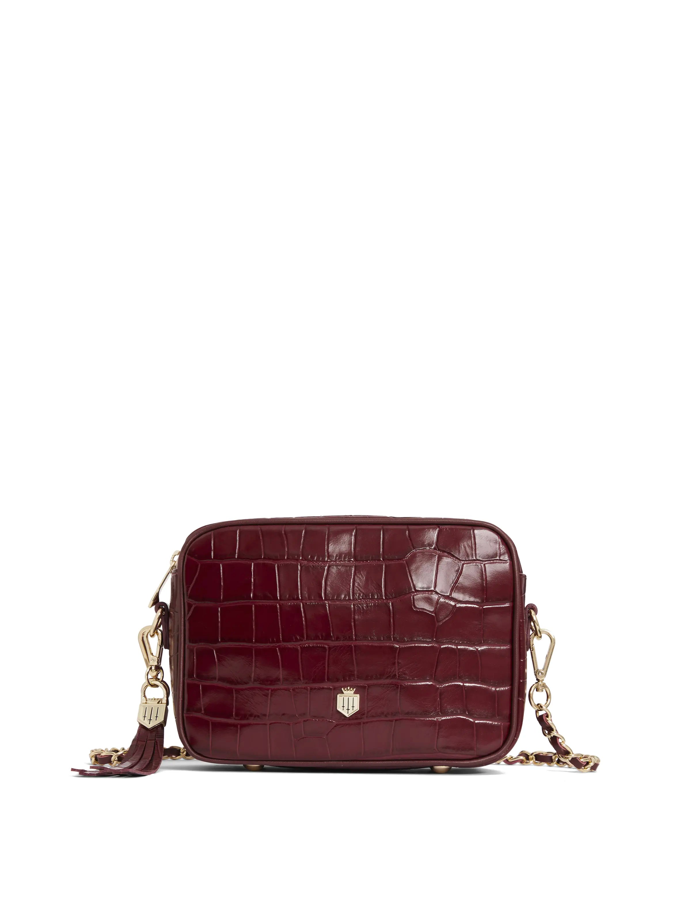 Silk crossbody bag with a delicate print for a feminine touchFinsbury - Ruby Croc Print Silk crossbody bag with a delicate print for a feminine touchFinsbury - Ruby Croc Print