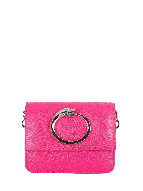 Lightweight nylon crossbody bag with a floral print for spring outingsFuchsia Silver-Toned Signature Bag Lightweight nylon crossbody bag with a floral print for spring outingsFuchsia Silver-Toned Signature Bag