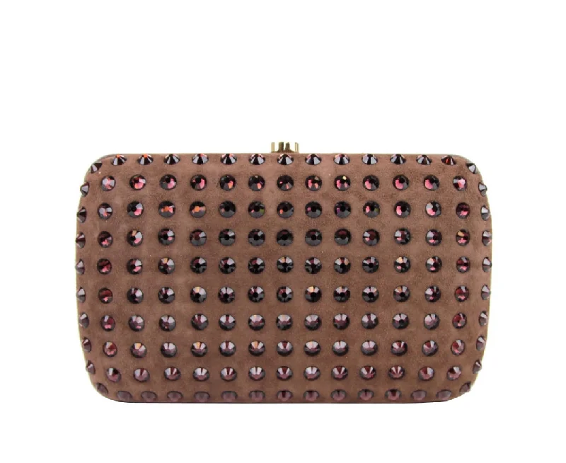 Floral - printed clutch for a spring or summer eveningGucci Women's Suede Broadway Crystal Evening Clutch Bag Floral - printed clutch for a spring or summer eveningGucci Women's Suede Broadway Crystal Evening Clutch Bag