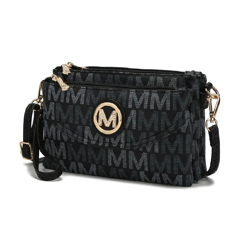 Crossbody bag with a magnetic snap closure for quick accessIshani Five Compartments M Signature Crossbody Bag Crossbody bag with a magnetic snap closure for quick accessIshani Five Compartments M Signature Crossbody Bag