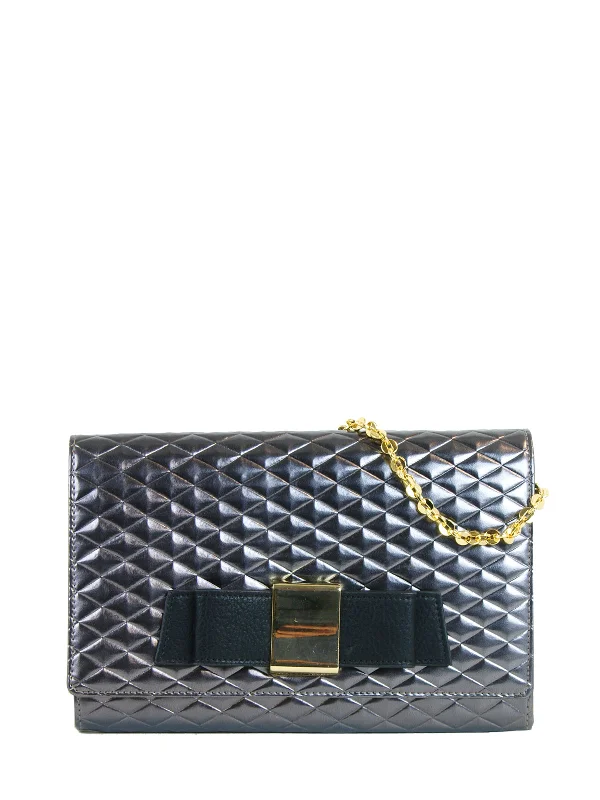 Lightweight nylon crossbody bag with a floral print for spring outingsBlair Clutch Silver Lightweight nylon crossbody bag with a floral print for spring outingsBlair Clutch Silver