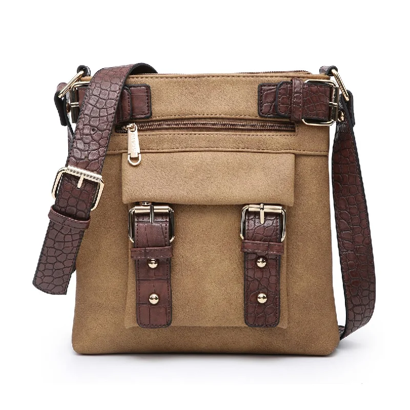 Lightweight nylon crossbody bag with a floral print for spring outingsLeather Messenger Crossbody Bag Lightweight nylon crossbody bag with a floral print for spring outingsLeather Messenger Crossbody Bag