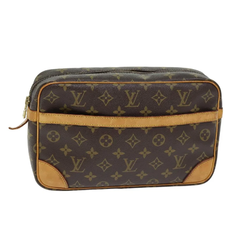 Crystal - encrusted clutch for a red - carpet eventLouis Vuitton Compiegne 28 Canvas Clutch Bag (Pre-Owned) Crystal - encrusted clutch for a red - carpet eventLouis Vuitton Compiegne 28 Canvas Clutch Bag (Pre-Owned)