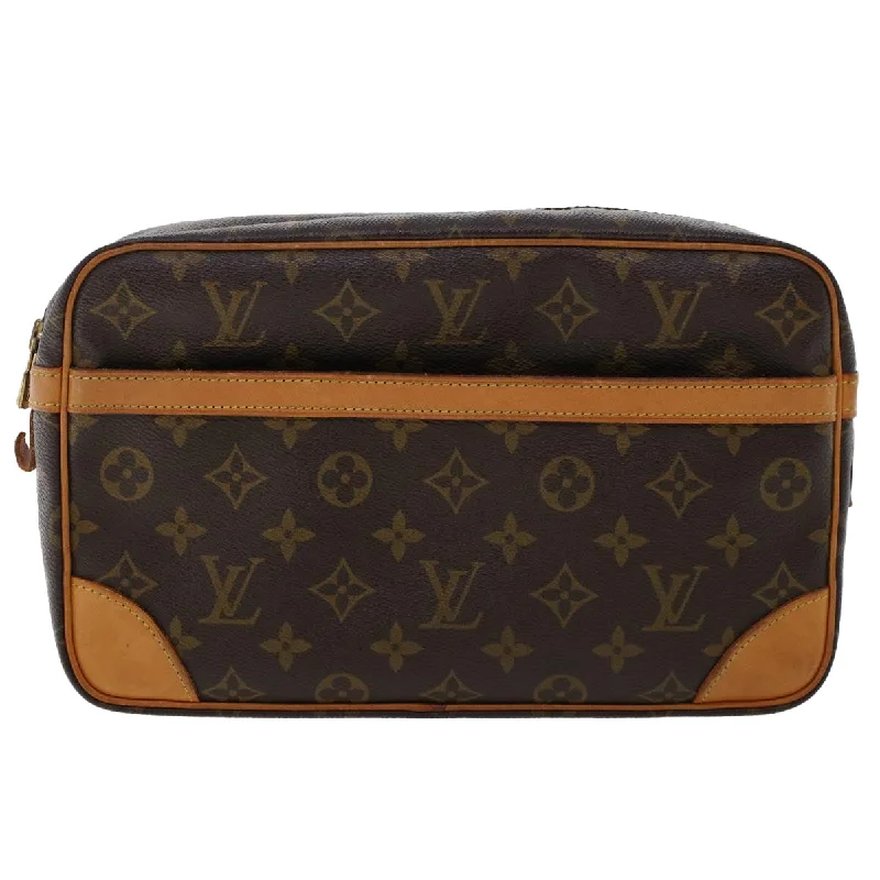 Women's satin clutch with a beaded flower accent for a glamorous eveningLouis Vuitton Compiegne 28 Canvas Clutch Bag (Pre-Owned) Women's satin clutch with a beaded flower accent for a glamorous eveningLouis Vuitton Compiegne 28 Canvas Clutch Bag (Pre-Owned)