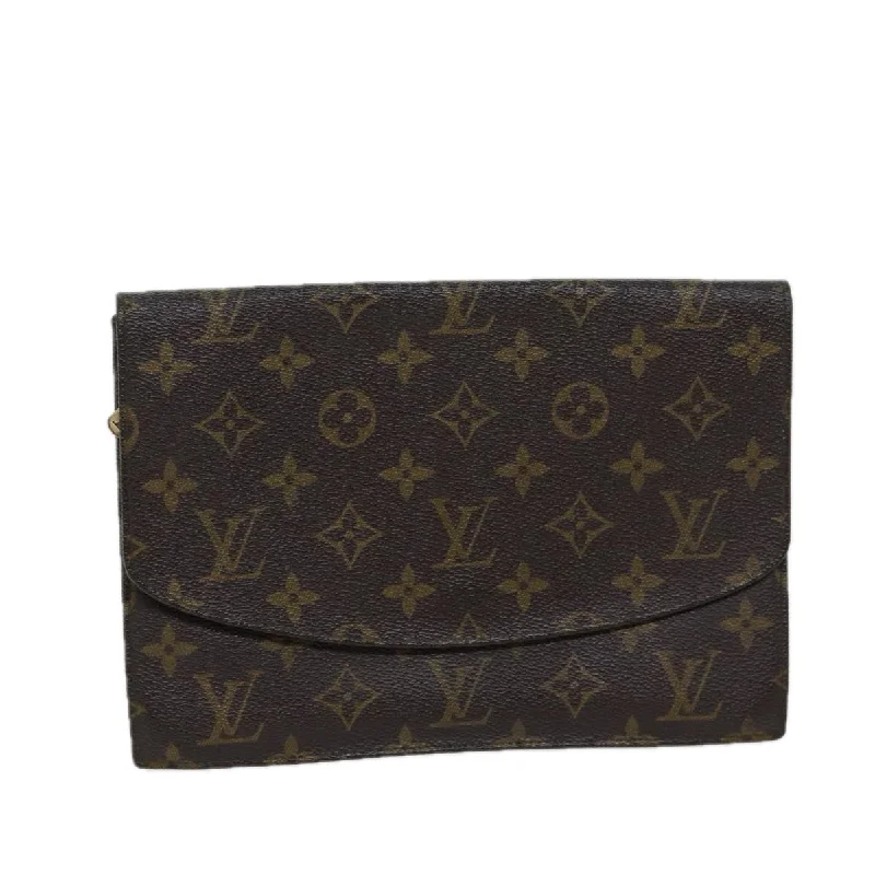 Sequined clutch in a metallic color for a party lookLouis Vuitton Pochette Rabat  Canvas Clutch Bag (Pre-Owned)