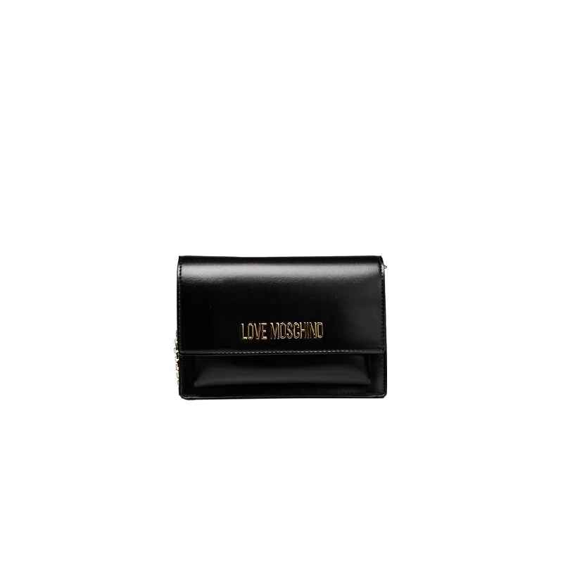 Silk crossbody bag with a delicate print for a feminine touchLove Moschino Black Polyethylene Women Crossbody Bag