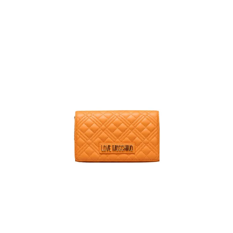 Crossbody bag with multiple compartments and pockets for organizationLove Moschino Orange Polyethylene Crossbody Bag