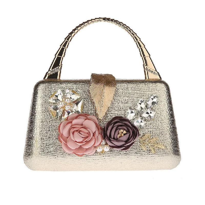 Two - tone clutch with a contrast color lining for added styleLuxy Moon Women's Clutch Evening Bag Flower Handbag Wedding Purse Two - tone clutch with a contrast color lining for added styleLuxy Moon Women's Clutch Evening Bag Flower Handbag Wedding Purse