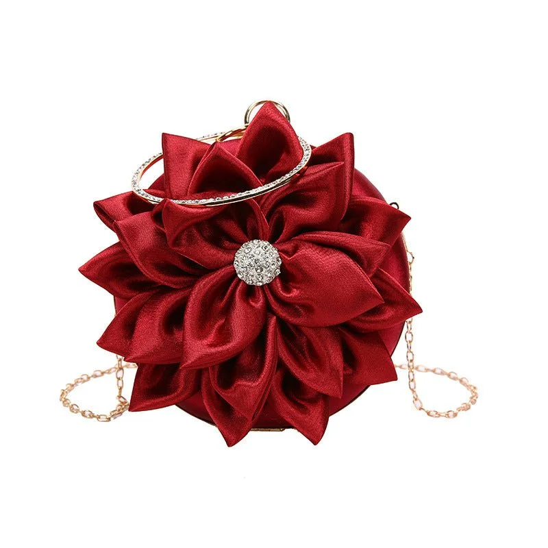 Velvet clutch with a tassel detail for a bohemian - chic styleLuxy Moon Women's Clutch Round Flower Evening Bag Wedding Party Purse Velvet clutch with a tassel detail for a bohemian - chic styleLuxy Moon Women's Clutch Round Flower Evening Bag Wedding Party Purse