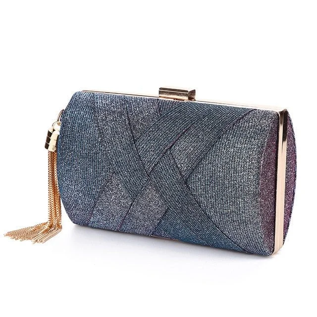 Mother - of - pearl clutch with a delicate sheenLuxy Moon Women's Glitter Clutch Bags Mother - of - pearl clutch with a delicate sheenLuxy Moon Women's Glitter Clutch Bags